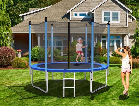 Outdoor Trampoline with Safety Closure Net-15 ft, Multicolor Trampolines Multicolor  at Gallery Canada