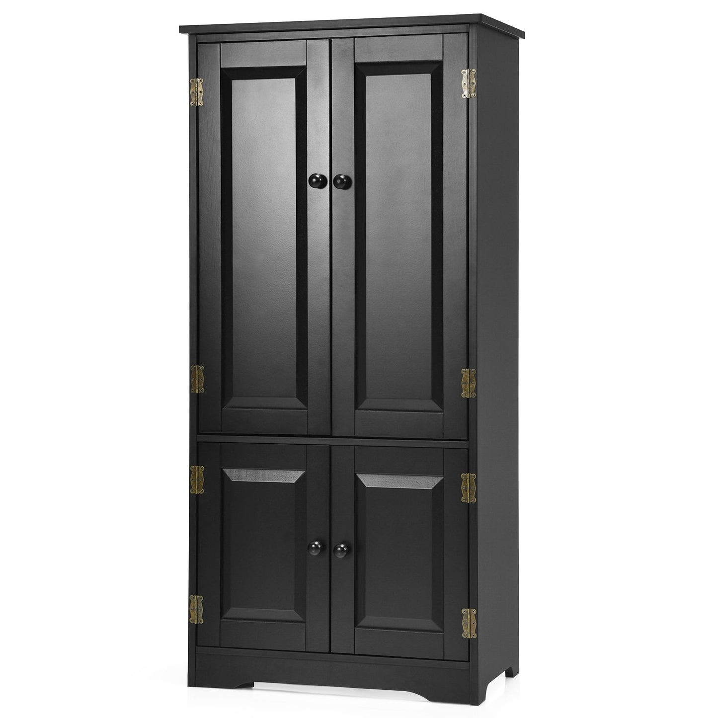 Accent Floor Storage Cabinet with Adjustable Shelves Antique 2-Door, Black Armoires & Wardrobes   at Gallery Canada