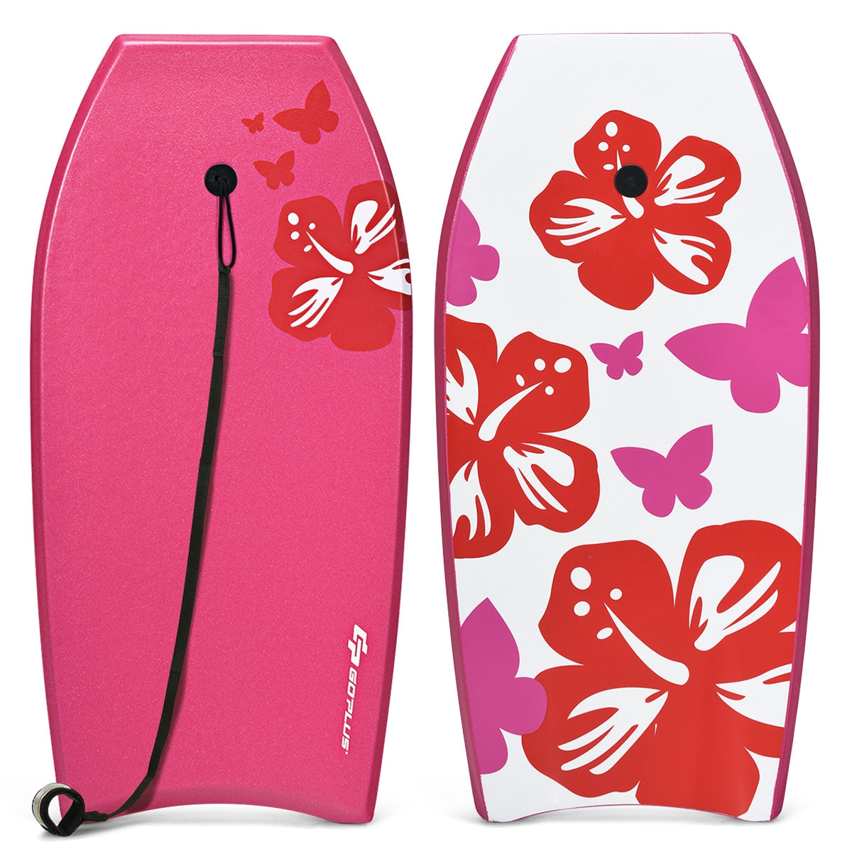 Lightweight Bodyboard Surfing with Leash EPS Core Boarding IXPE-M, Pink Surfing at Gallery Canada