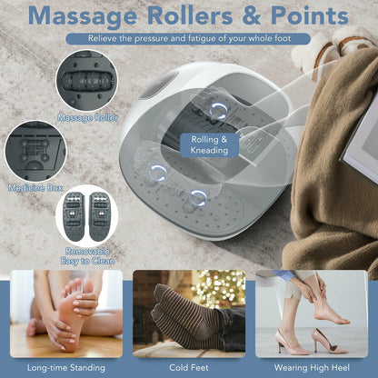 Steam Foot Spa Massager With 3 Heating Levels and Timers, White Foot Massager   at Gallery Canada