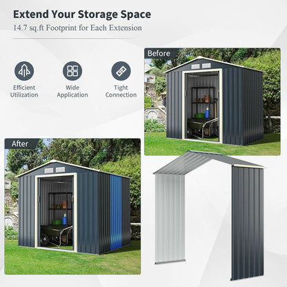 Outdoor Storage Shed Extension Kit for 7 Feet Shed Width, Gray Sheds & Outdoor Storage   at Gallery Canada