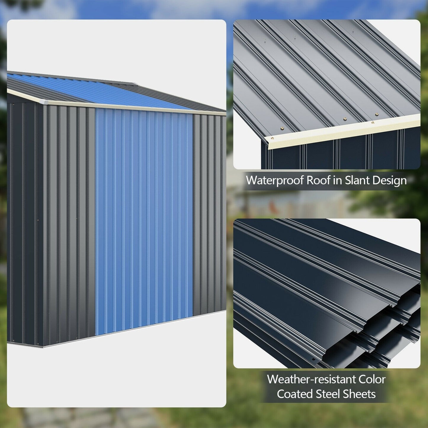 Outdoor Storage Shed Extension Kit for 7 Feet Shed Width, Gray Sheds & Outdoor Storage   at Gallery Canada