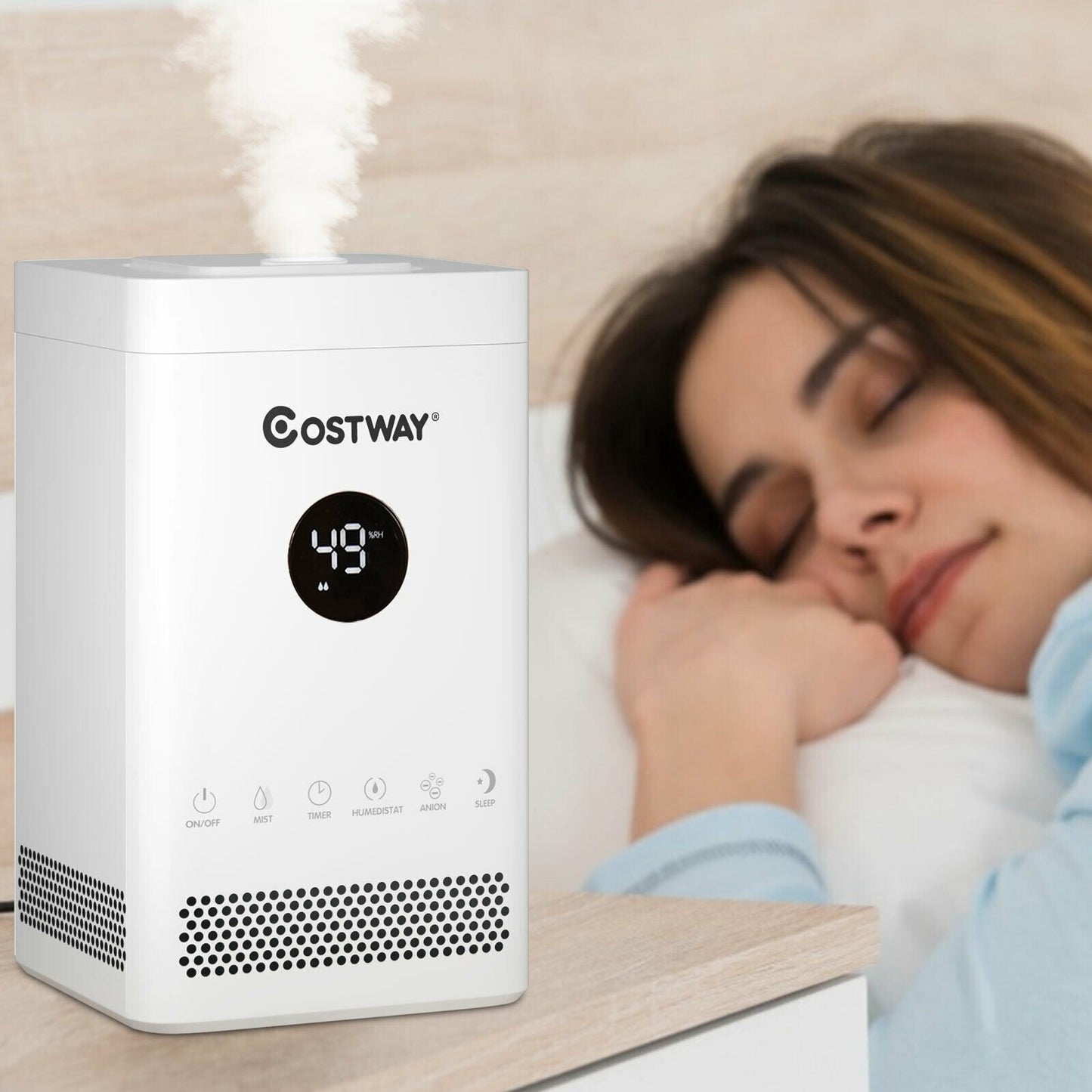 3.5L Quiet Top Fill Air Humidifier with Multiple Mode, White Climate Control Appliances   at Gallery Canada