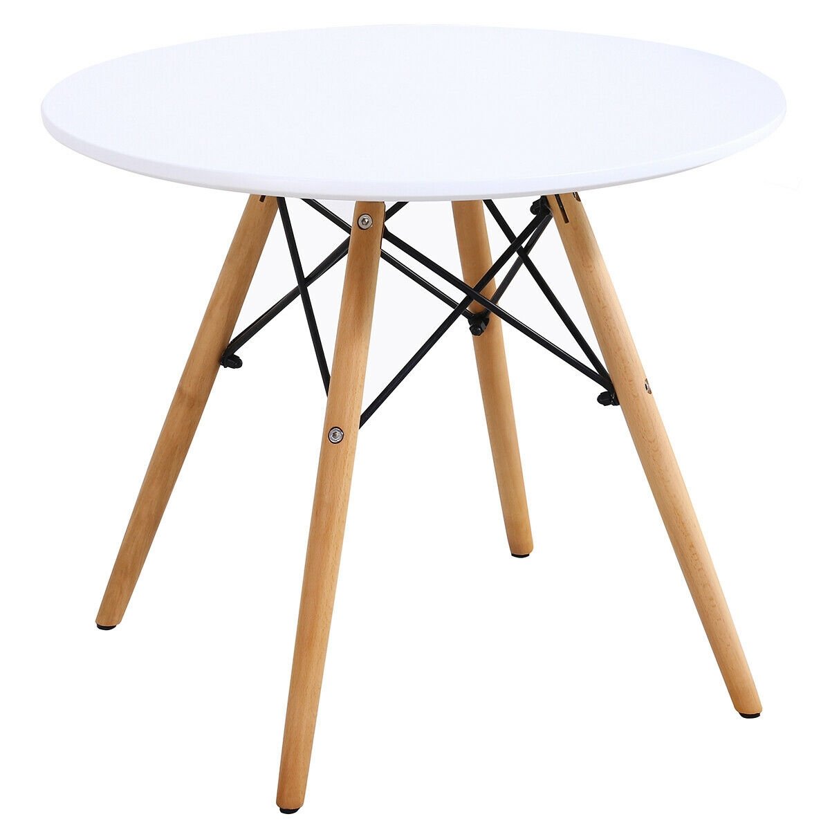 3 Pieces Kid's Modern Round Table Chair Set, White Kids Table & Chair Sets   at Gallery Canada