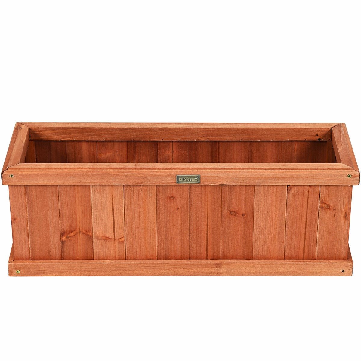 Wooden Decorative Planter Box for Garden Yard and Window , Brown Raised Garden Beds   at Gallery Canada