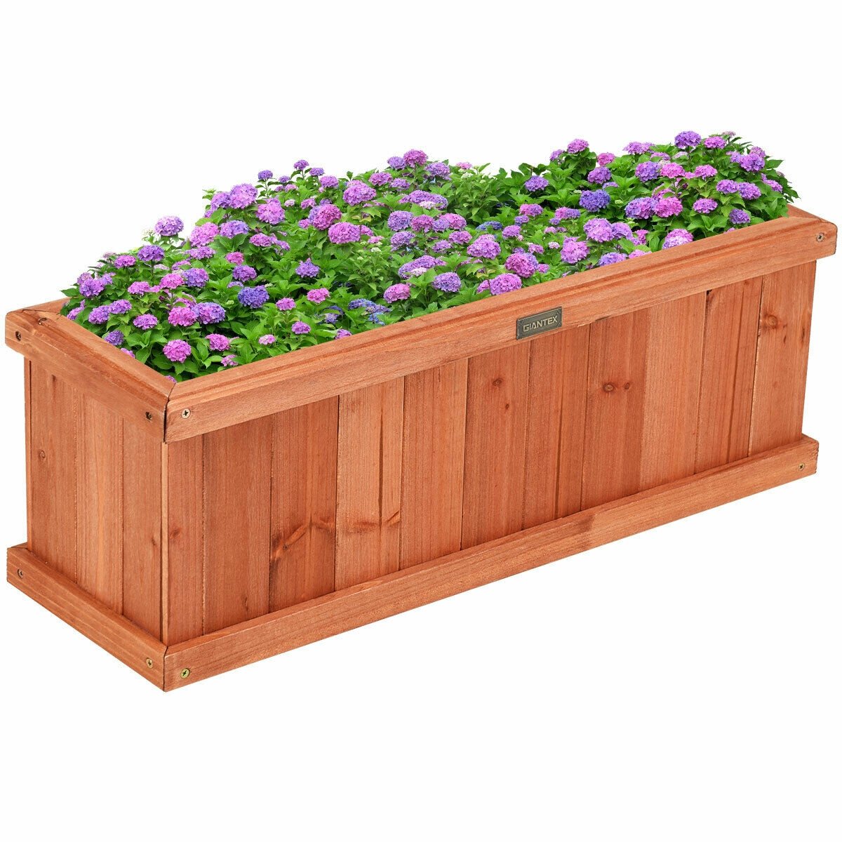 Wooden Decorative Planter Box for Garden Yard and Window , Brown Raised Garden Beds   at Gallery Canada