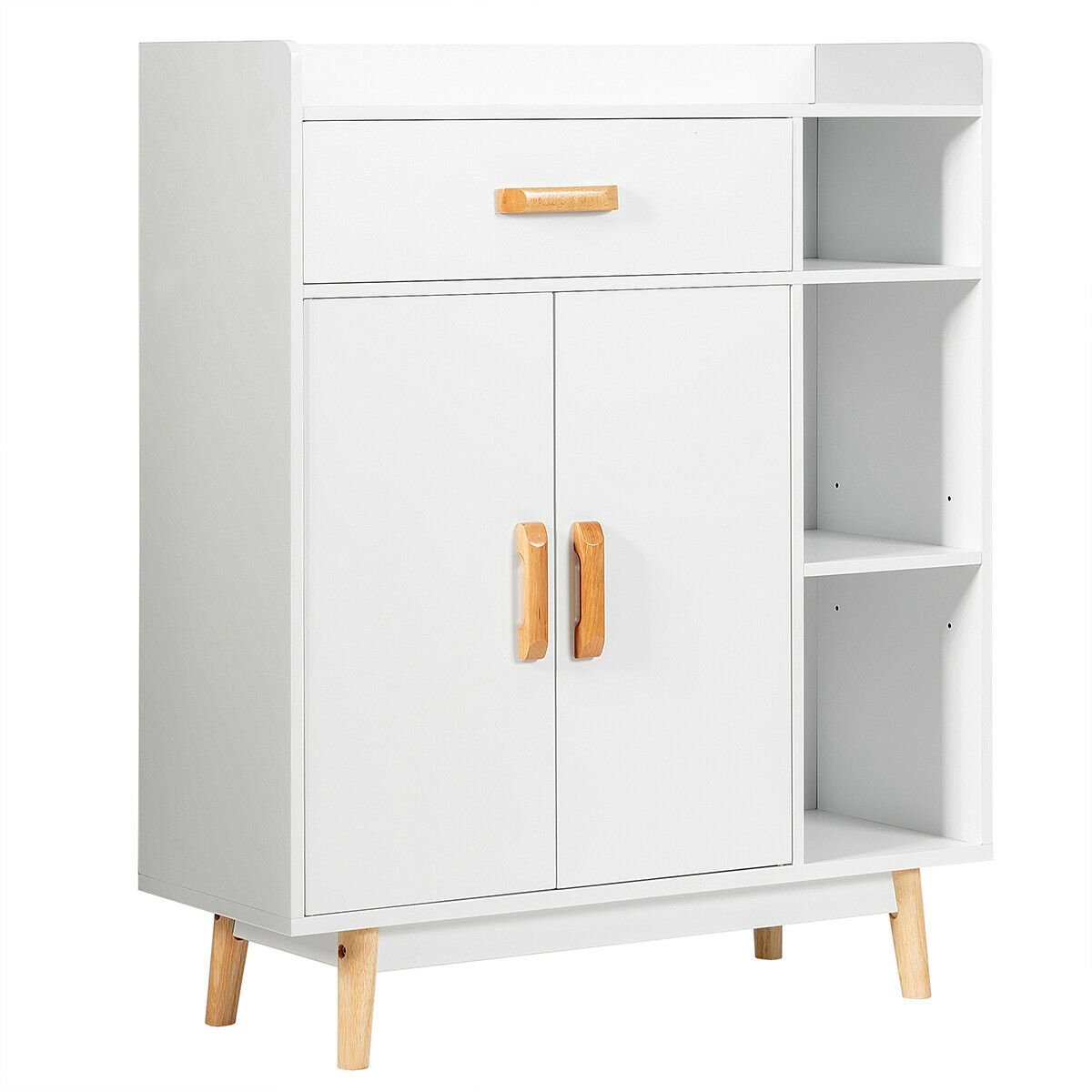 Floor Storage Cabinet Free Standing Cupboard Chest, White Cabinets & Chests   at Gallery Canada