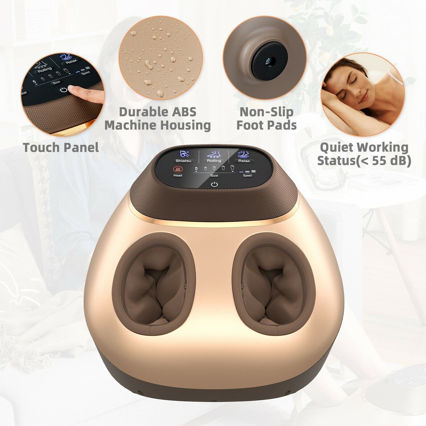 Shiatsu Foot Massage Machine with Air Compression, Golden Foot Massager   at Gallery Canada