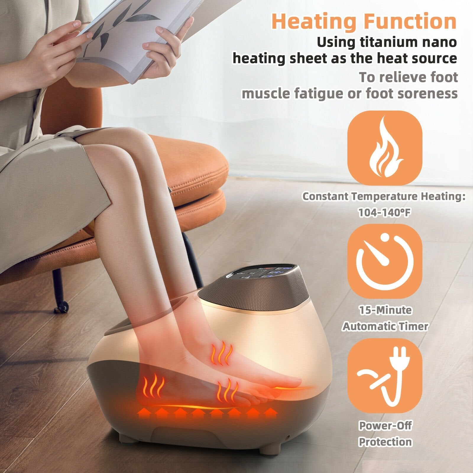 Shiatsu Foot Massage Machine with Air Compression, Golden Foot Massager   at Gallery Canada