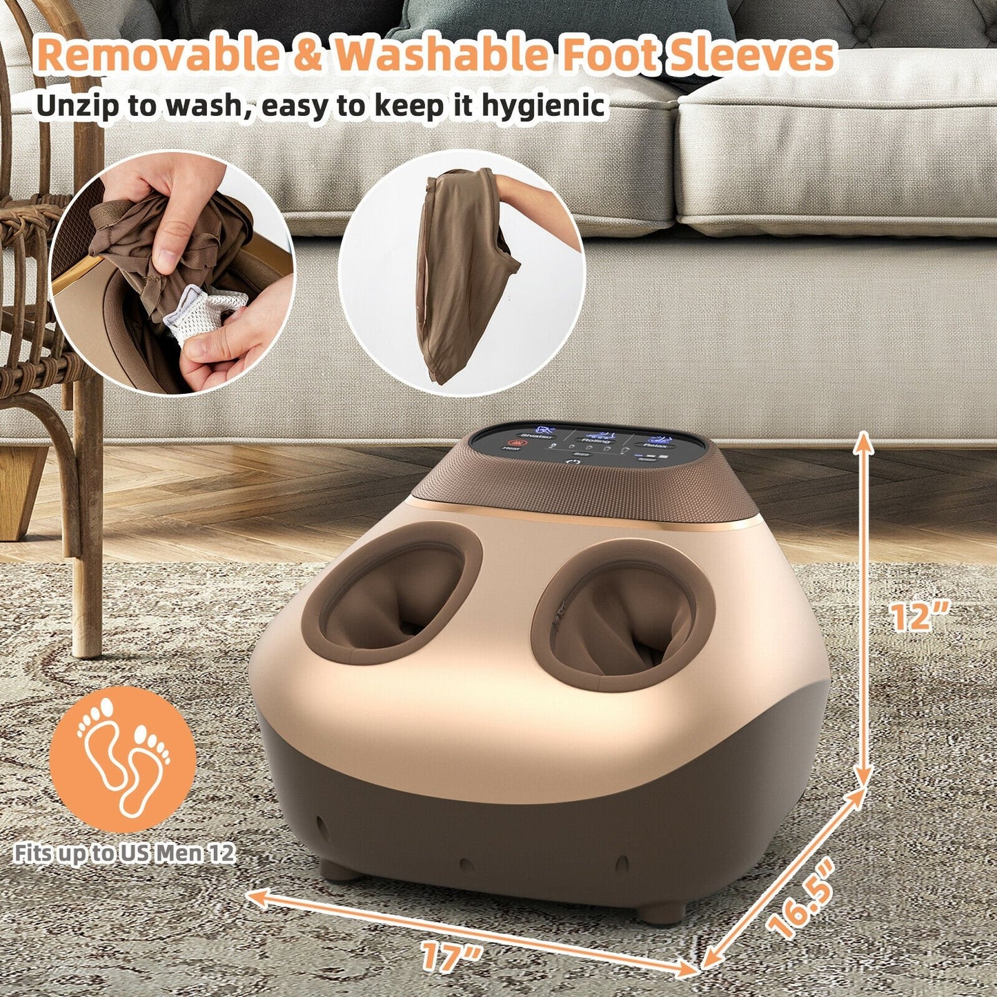 Shiatsu Foot Massage Machine with Air Compression, Golden Foot Massager   at Gallery Canada