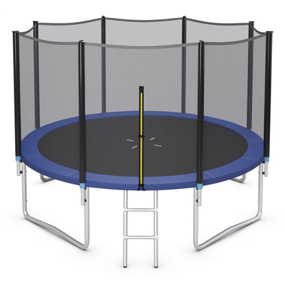 8/10/12/14/15/16 Feet Outdoor Trampoline Bounce Combo with Safety Closure Net Ladder-14 ft, Blue Trampolines   at Gallery Canada