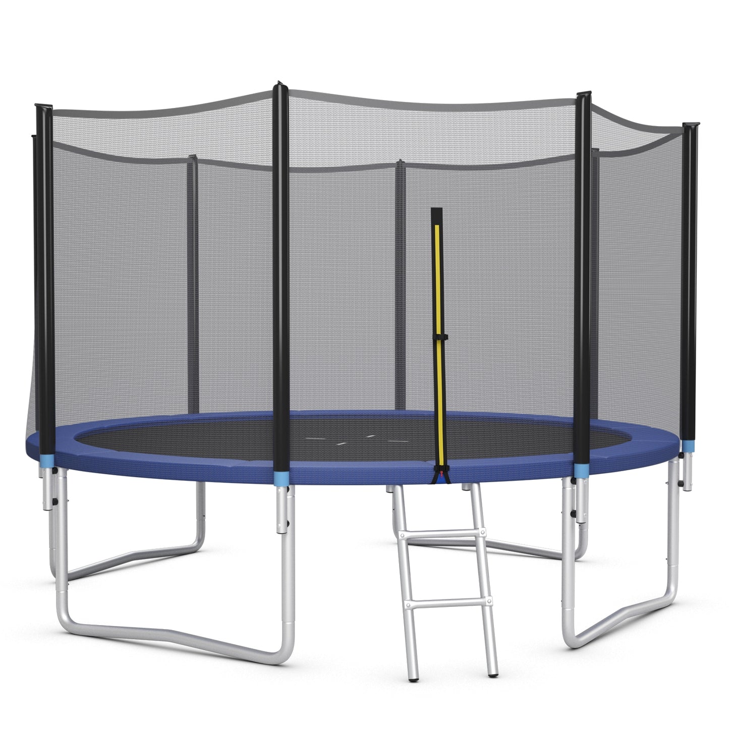 8/10/12/14/15/16 Feet Outdoor Trampoline Bounce Combo with Safety Closure Net Ladder-14 ft, Blue Trampolines   at Gallery Canada