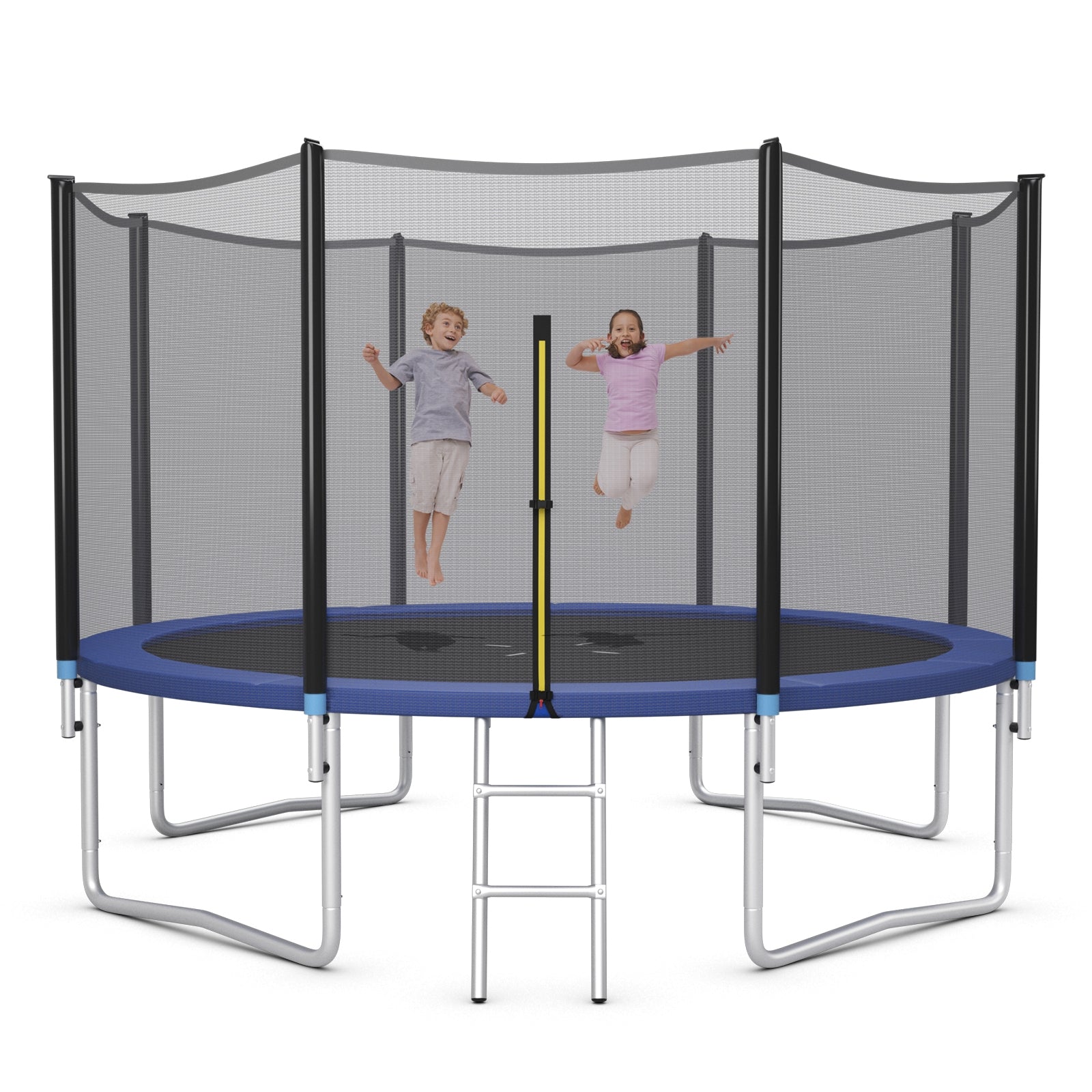 8/10/12/14/15/16 Feet Outdoor Trampoline Bounce Combo with Safety Closure Net Ladder-14 ft, Blue Trampolines Blue  at Gallery Canada