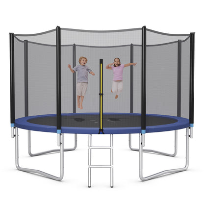 8/10/12/14/15/16 Feet Outdoor Trampoline Bounce Combo with Safety Closure Net Ladder-14 ft, Blue Trampolines Blue  at Gallery Canada