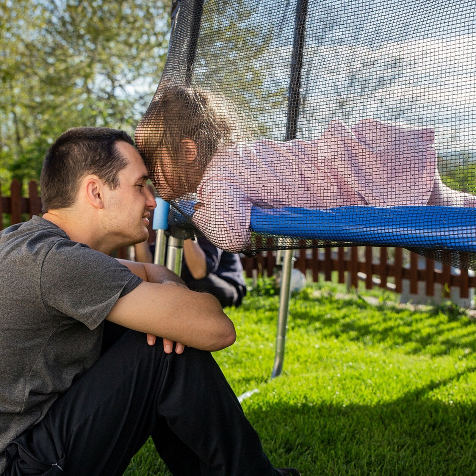 Trampoline Safety Replacement Protection Enclosure Net-16 ft, Black Trampoline Accessories   at Gallery Canada