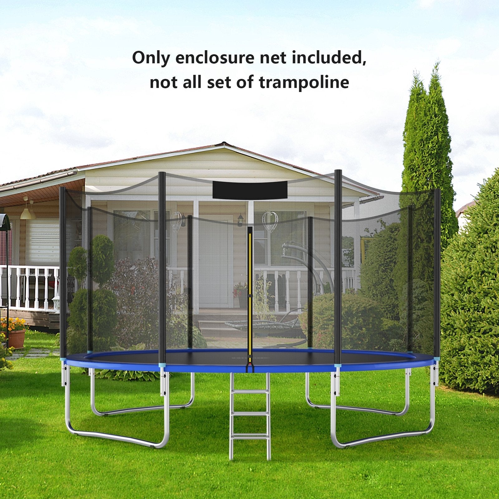 Trampoline Safety Replacement Protection Enclosure Net-10 ft, Black Trampoline Accessories   at Gallery Canada