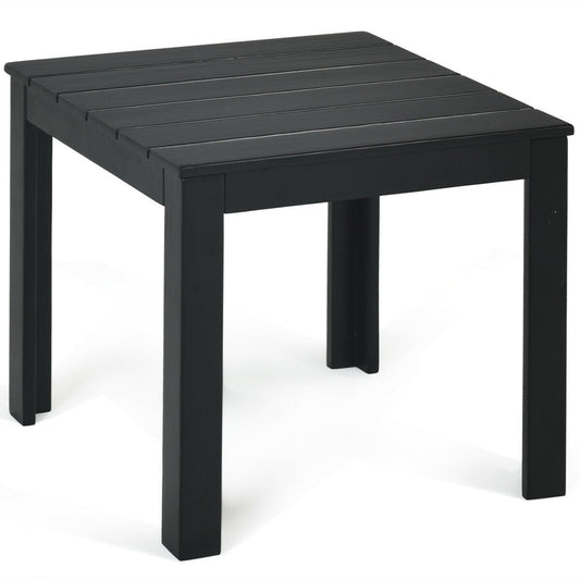 Wooden Square Patio Coffee Bistro Table, Black - Gallery Canada