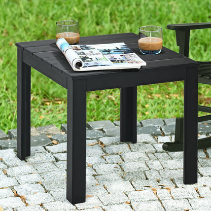 Wooden Square Patio Coffee Bistro Table, Black Patio Coffee Tables   at Gallery Canada