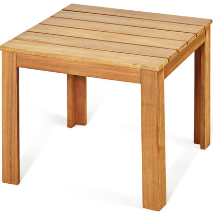 Wooden Square Patio Coffee Bistro Table, Natural Patio Coffee Tables   at Gallery Canada