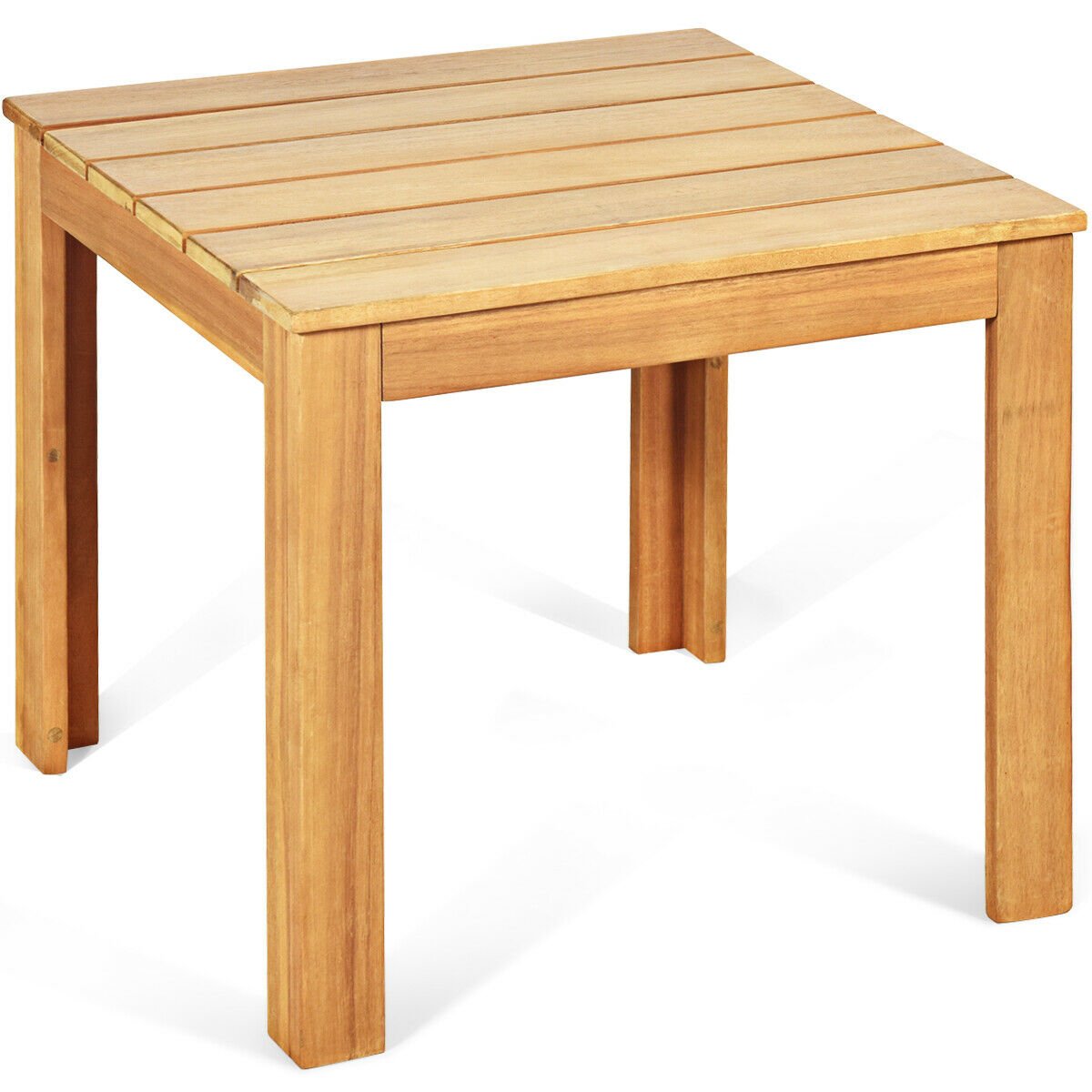 Wooden Square Patio Coffee Bistro Table, Natural Patio Coffee Tables   at Gallery Canada