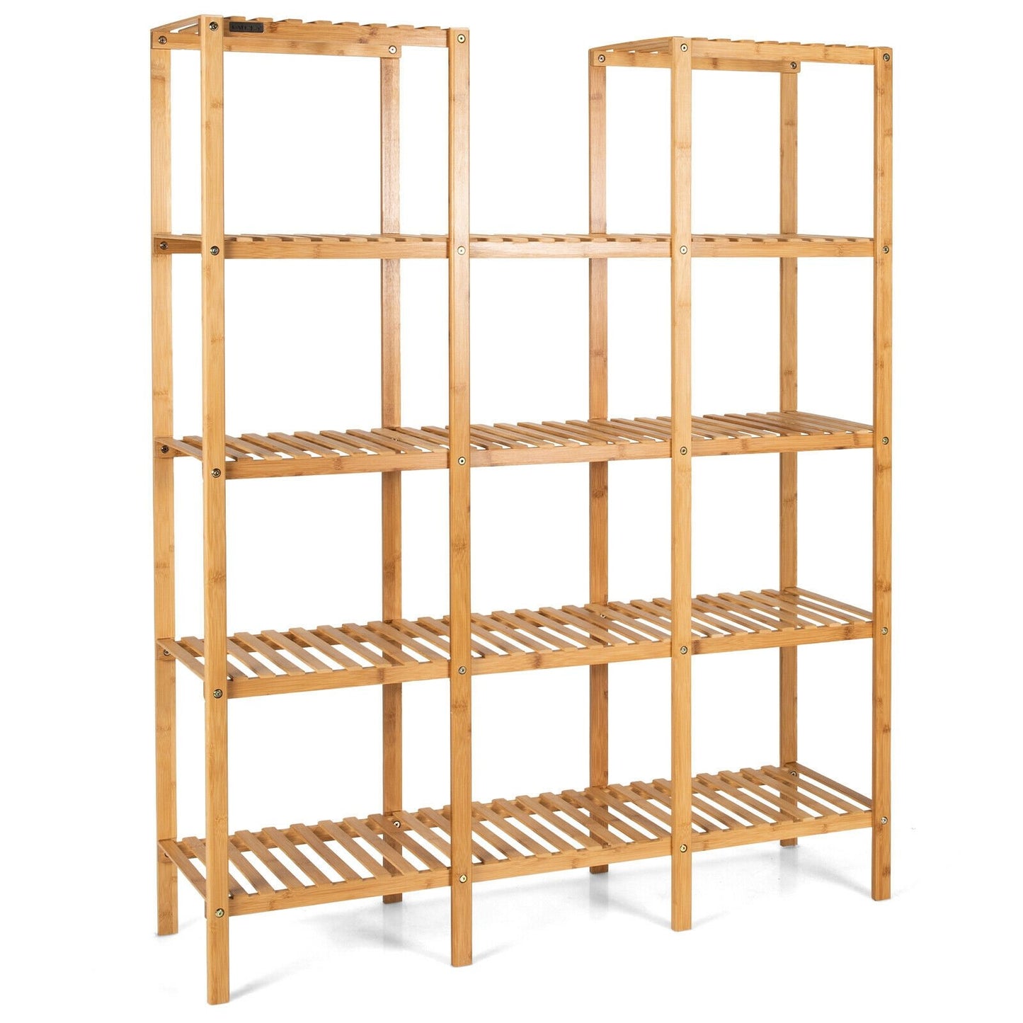 Multifunctional Bamboo Shelf Flower Plant Display Stand, Natural Plant Stands   at Gallery Canada