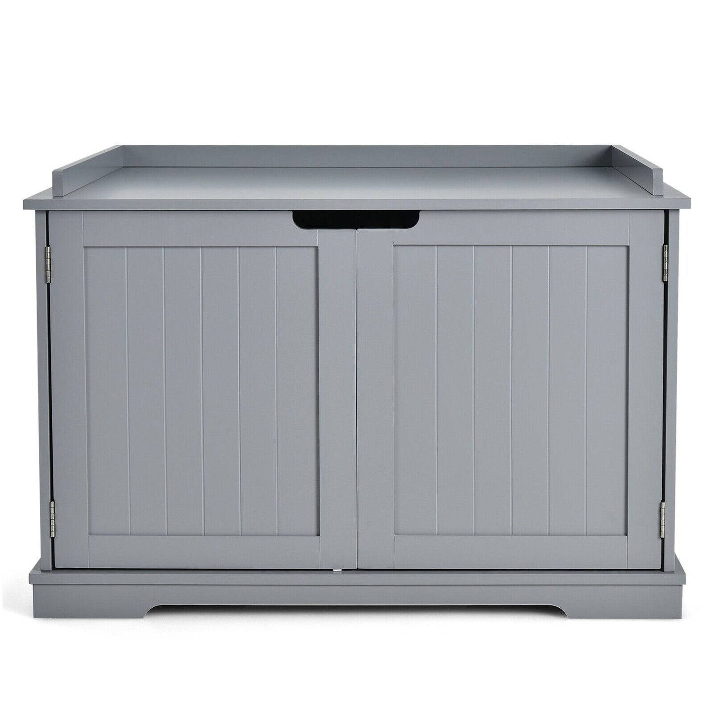 Cat Litter Box Enclosure with Double Doors for Large Cat and Kitty, Gray - Gallery Canada