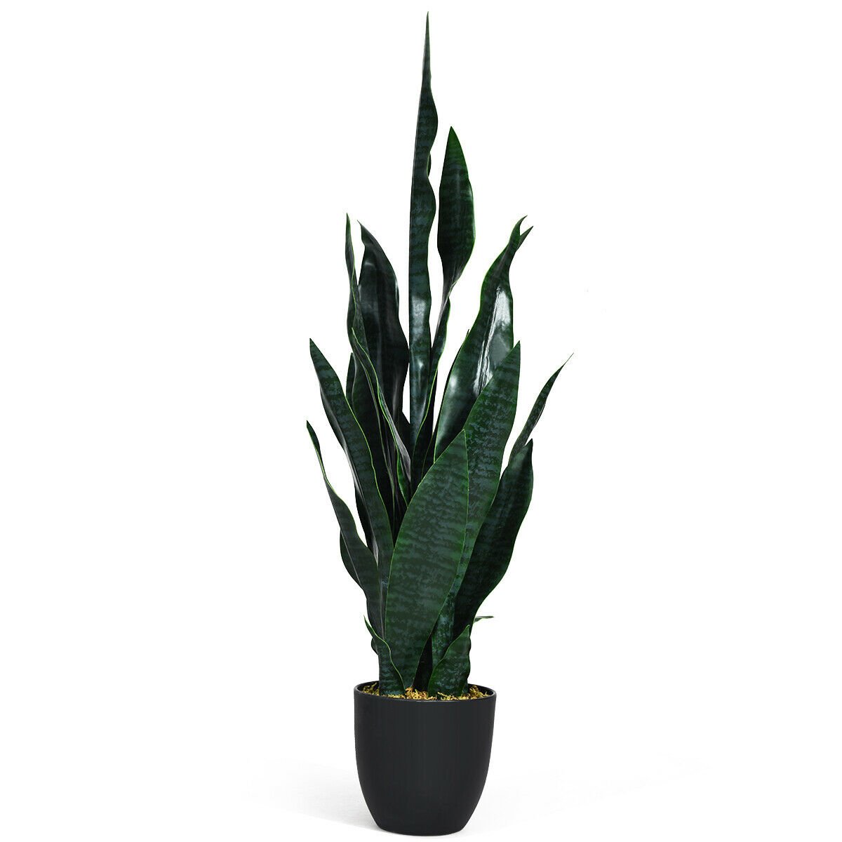 35.5 Inch  Indoor-Outdoor Artificial Fake Snake Plant, Green Faux Plants   at Gallery Canada