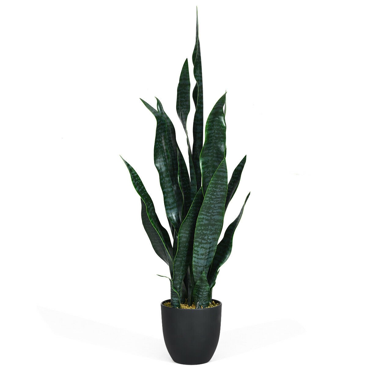 35.5 Inch  Indoor-Outdoor Artificial Fake Snake Plant, Green Faux Plants   at Gallery Canada