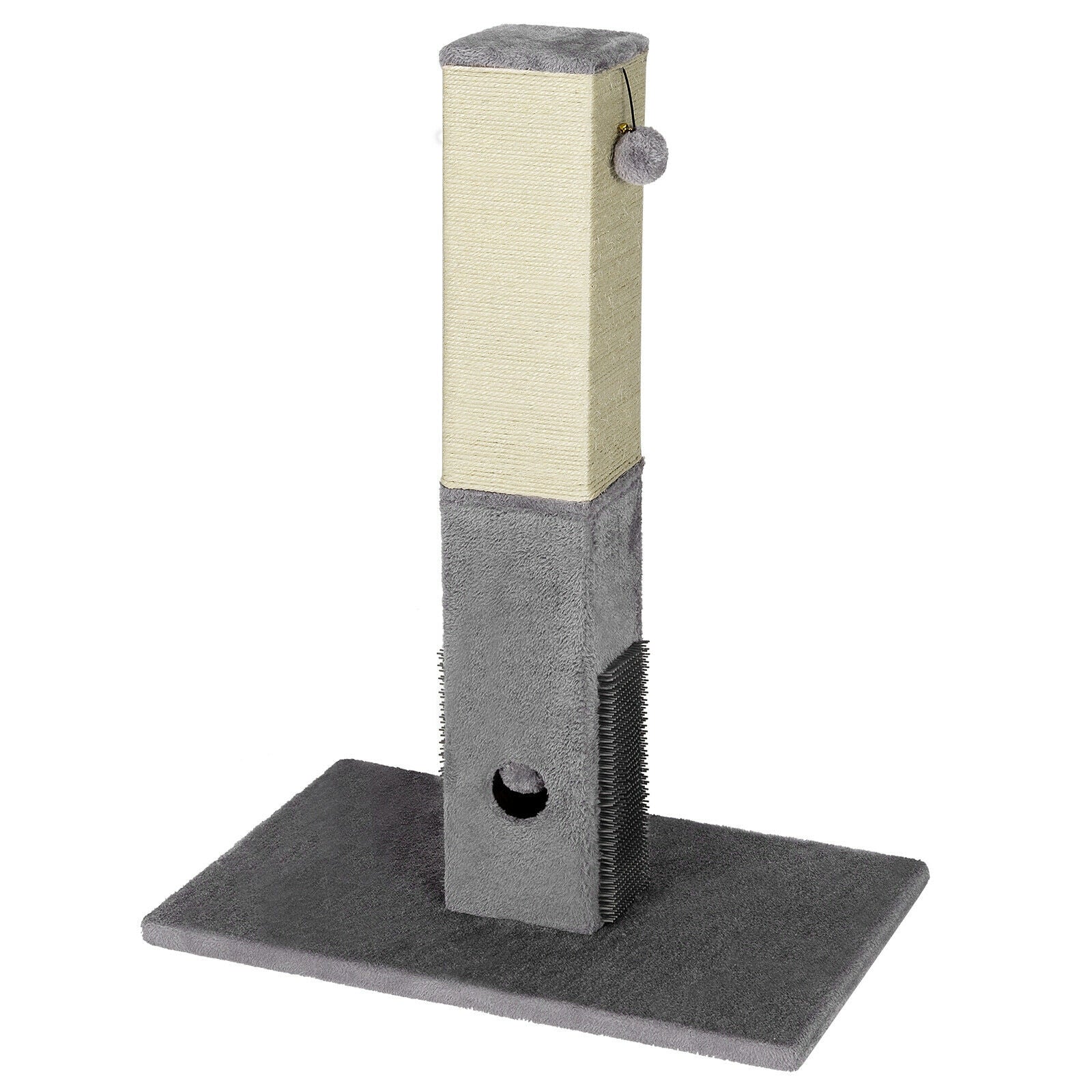 31 inch Tall Cat Scratching Post Claw Scratcher with Sisal Rope and 2 plush Ball, Gray Cat Trees Condos & Scratchers at Gallery Canada