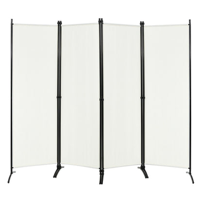 4-Panel  Room Divider with Steel Frame, White Room Dividers   at Gallery Canada