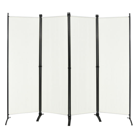 4-Panel  Room Divider with Steel Frame, White Room Dividers   at Gallery Canada