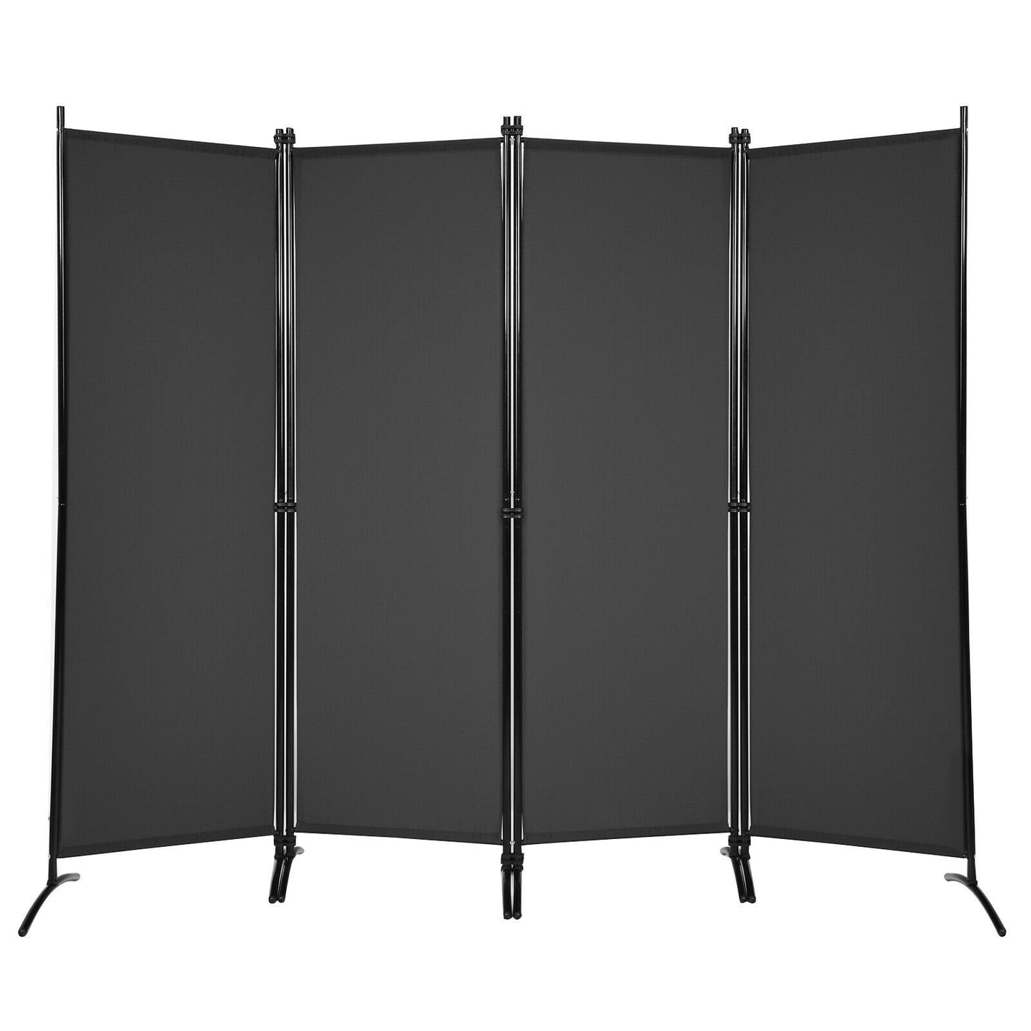 4-Panel  Room Divider with Steel Frame, Black Room Dividers   at Gallery Canada