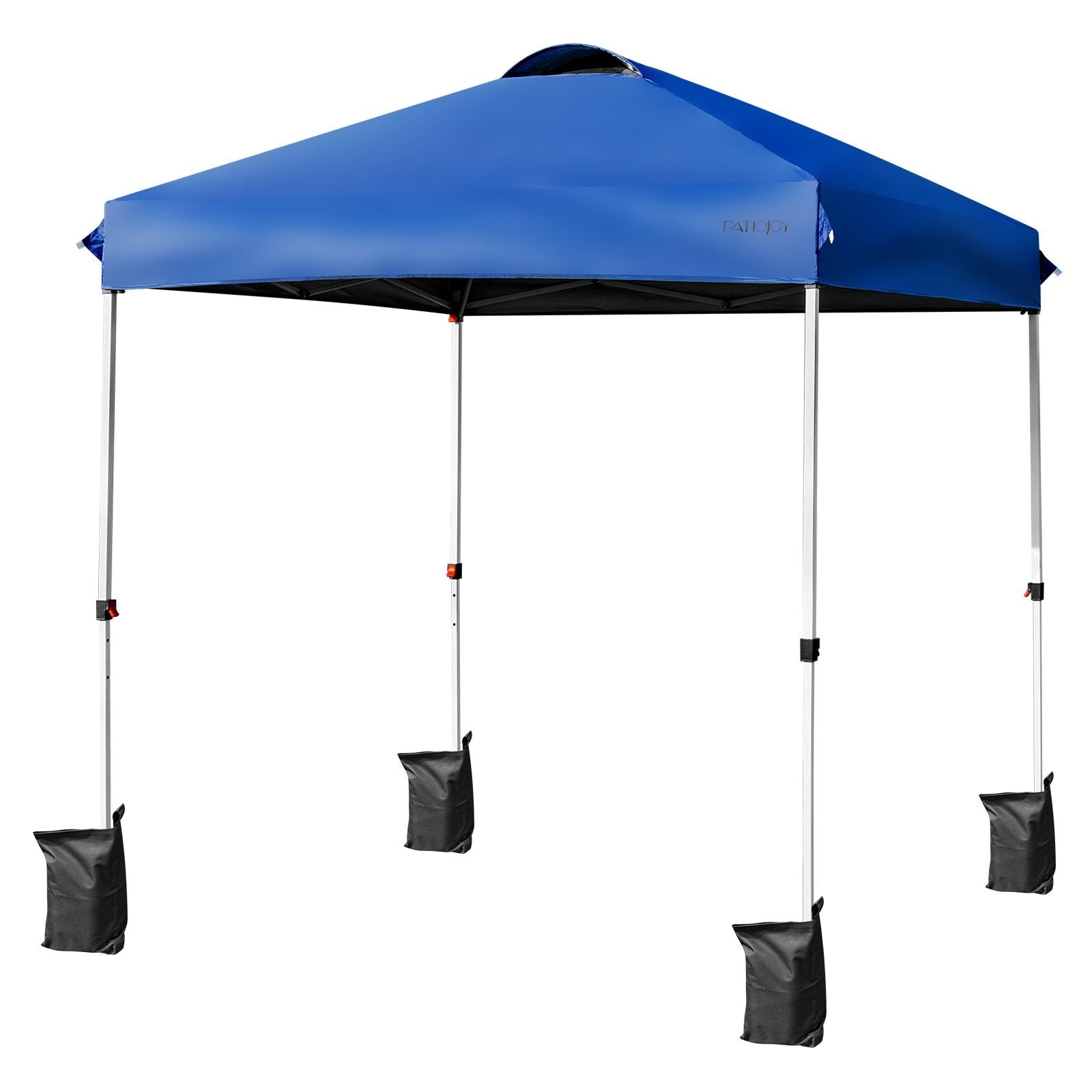 6.6 x 6.6 Feet Outdoor Pop-up Canopy Tent with Roller Bag, Blue Canopies   at Gallery Canada