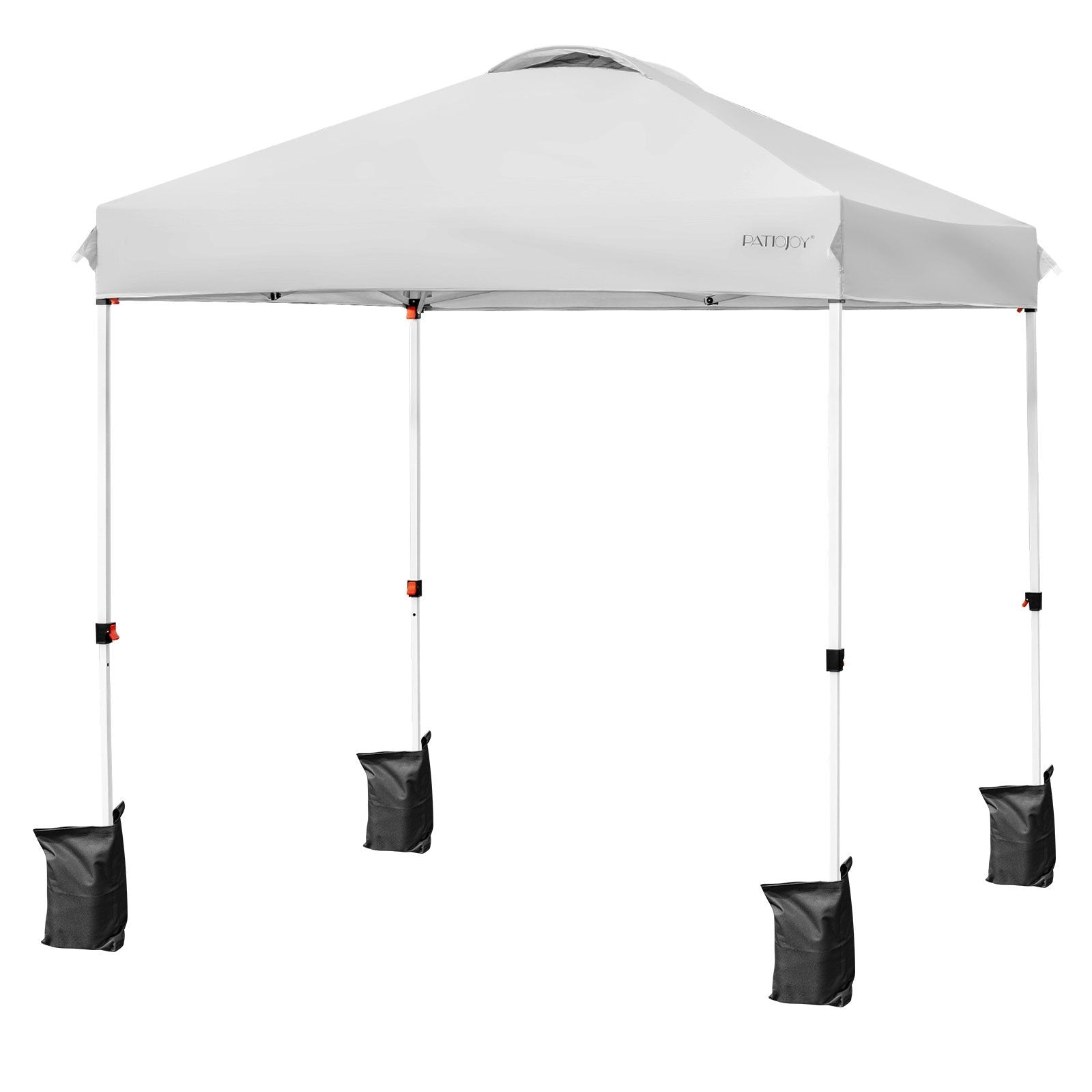 6.6 x 6.6 Feet Outdoor Pop-up Canopy Tent with Roller Bag, Gray Canopies   at Gallery Canada