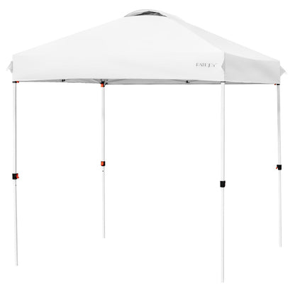 6.6 x 6.6 Feet Outdoor Pop-up Canopy Tent with Roller Bag, White Canopies   at Gallery Canada