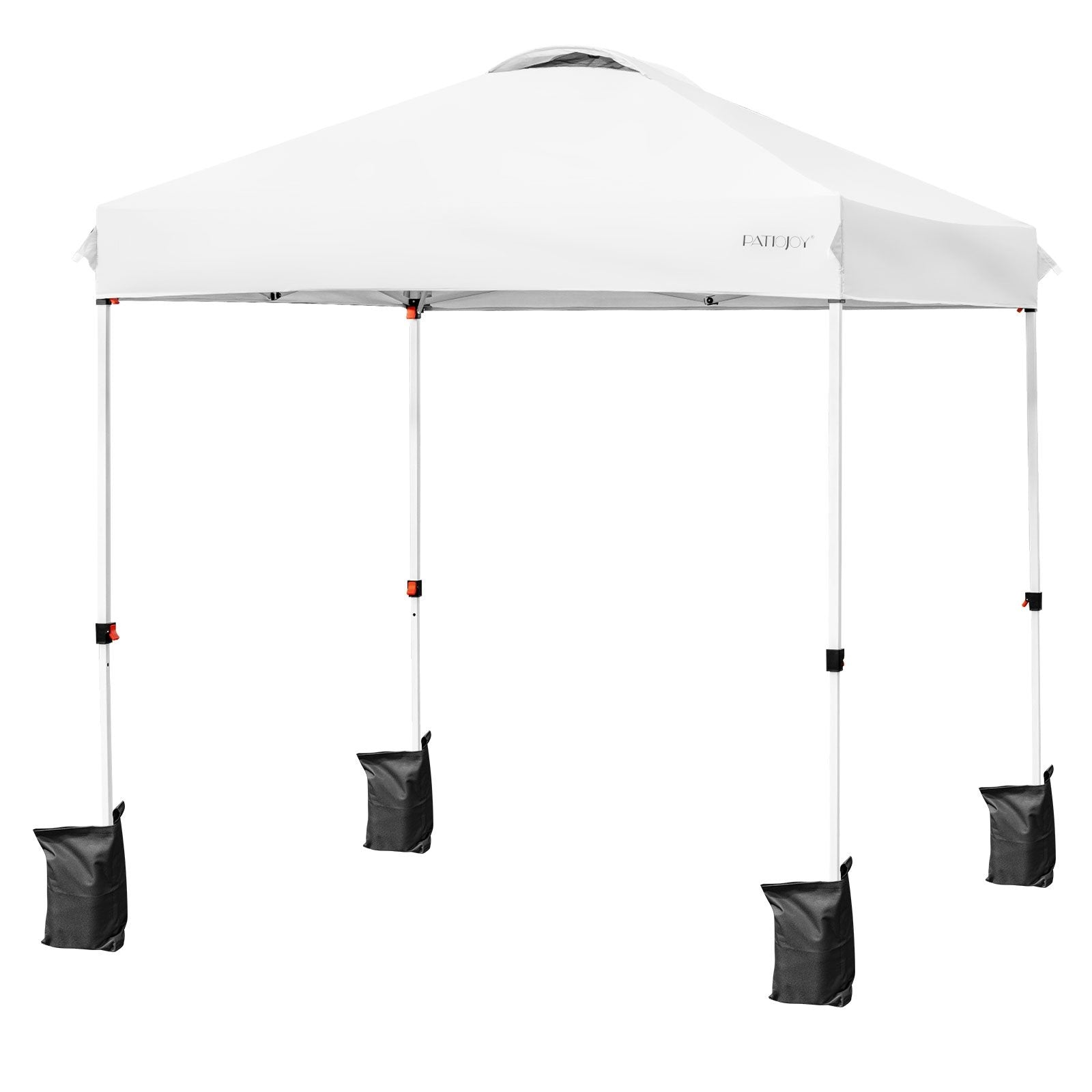 6.6 x 6.6 Feet Outdoor Pop-up Canopy Tent with Roller Bag, White Canopies   at Gallery Canada