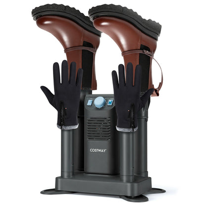 Electric Shoe Boot Dryer 4 Shoes with 180 Mins Timer Ozone Disinfection, Gray Dryers   at Gallery Canada