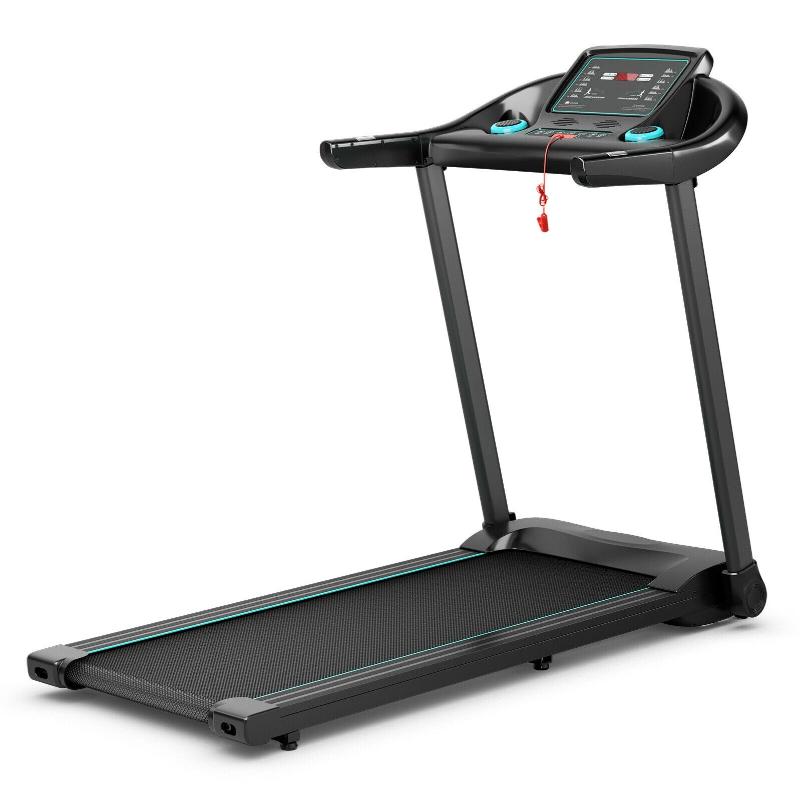 2.25HP Electric Running Machine Treadmill with Speaker and APP Control, Blue Treadmills   at Gallery Canada