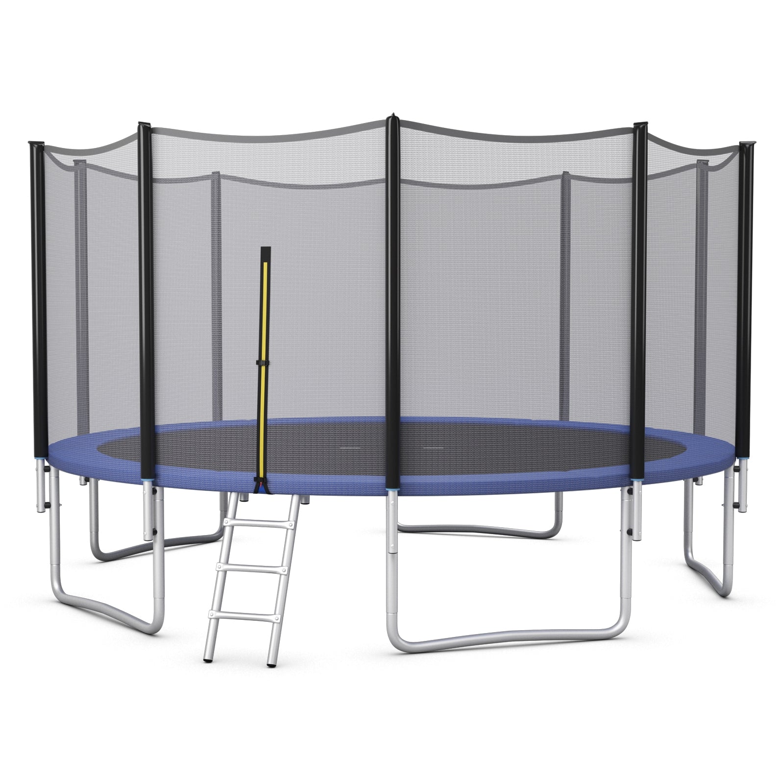 8/10/12/14/15/16 Feet Outdoor Trampoline Bounce Combo with Safety Closure Net Ladder-16 ft, Black Trampolines   at Gallery Canada