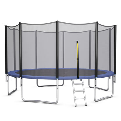 8/10/12/14/15/16 Feet Outdoor Trampoline Bounce Combo with Safety Closure Net Ladder-16 ft, Black Trampolines   at Gallery Canada