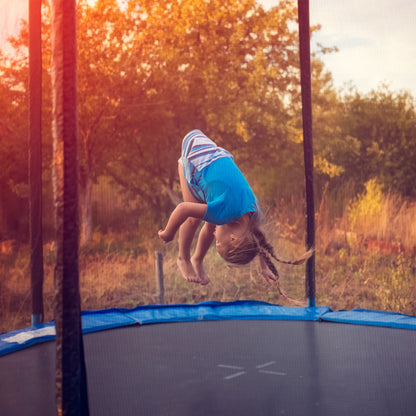 8/10/12/14/15/16 Feet Outdoor Trampoline Bounce Combo with Safety Closure Net Ladder-16 ft, Black Trampolines   at Gallery Canada