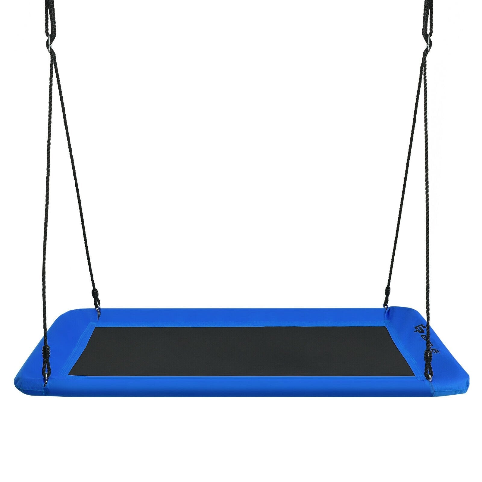 60 Inch Platform Tree Swing Outdoor with 2 Hanging Straps, Blue Swing & Playsets   at Gallery Canada