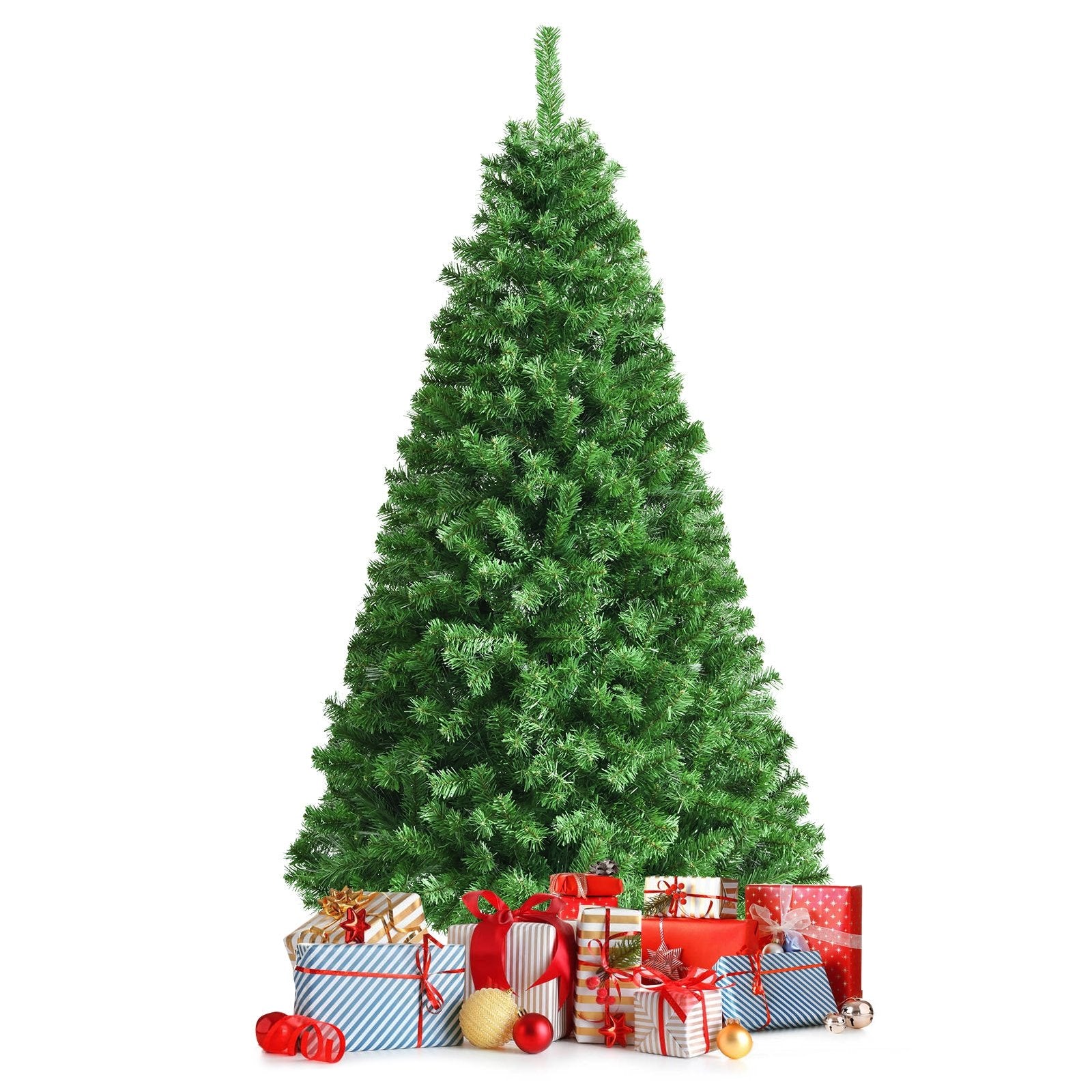 6 Feet Pre-lit Fiber Optic Artificial Christmas Tree with 617 Branch Tips, Green Christmas Tree   at Gallery Canada