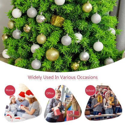 Snow Flocked Artificial Christmas Tree with Metal Stand-7.5', Green Christmas Tree   at Gallery Canada