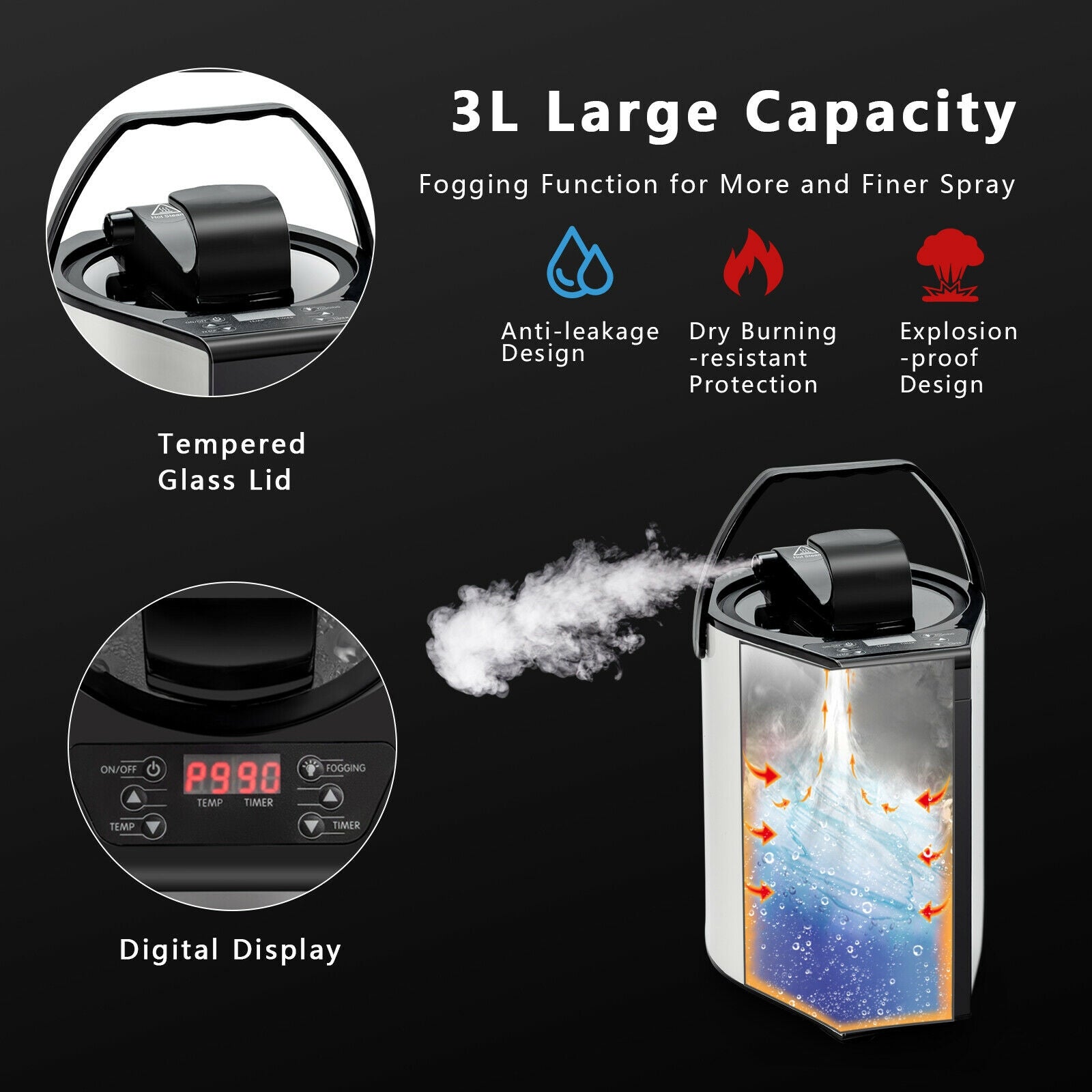 Portable Personal Steam Sauna Spa with Steamer Chair, Gray Spa & Salon at Gallery Canada