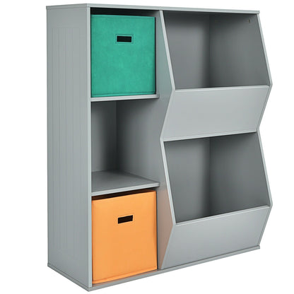 Kids Toy Storage Cabinet Shelf Organizer , Gray Kids Storage   at Gallery Canada