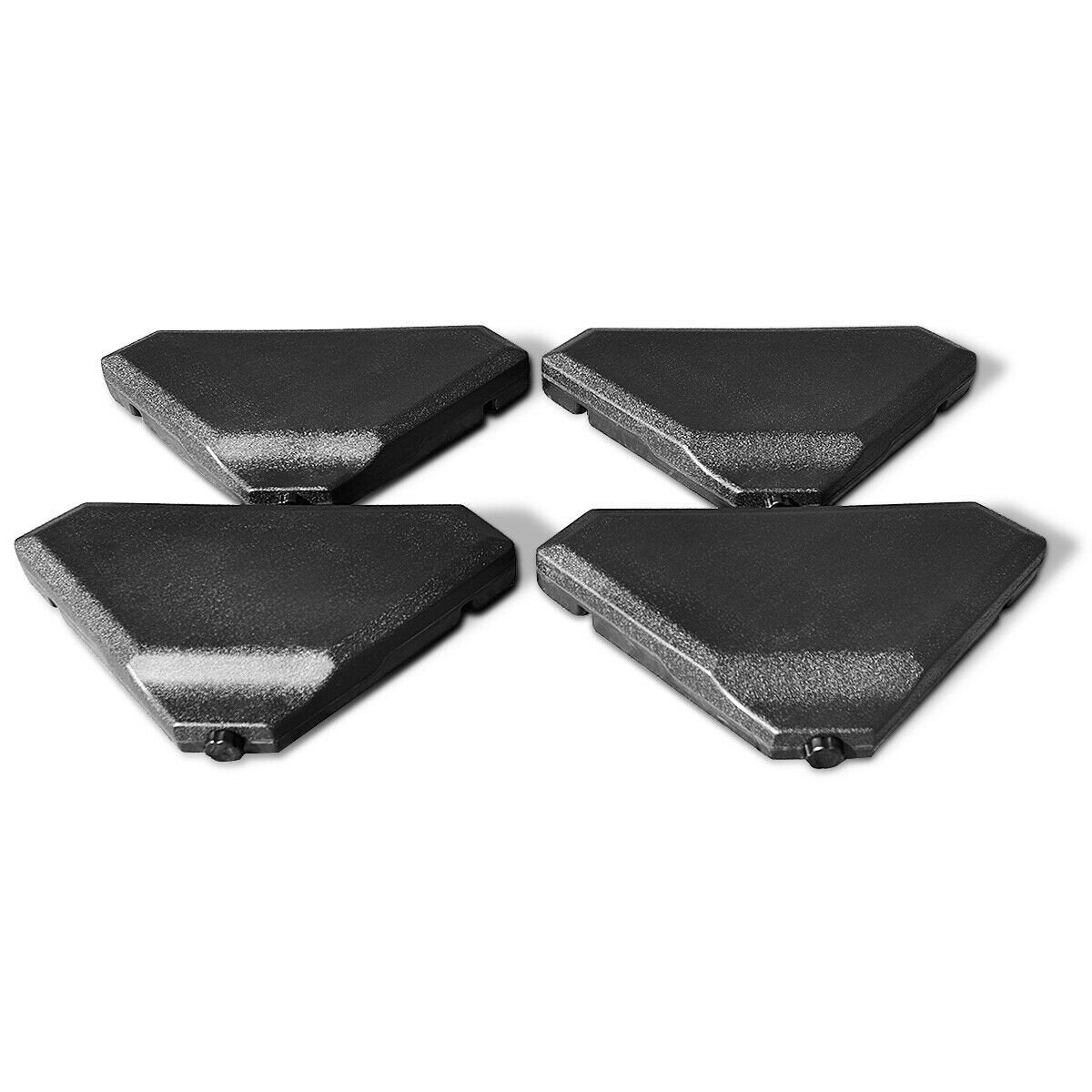 4 Pieces 195 lbs Patio Cantilever Offset Umbrella Base Weight Sand, Black Outdoor Umbrella Bases   at Gallery Canada