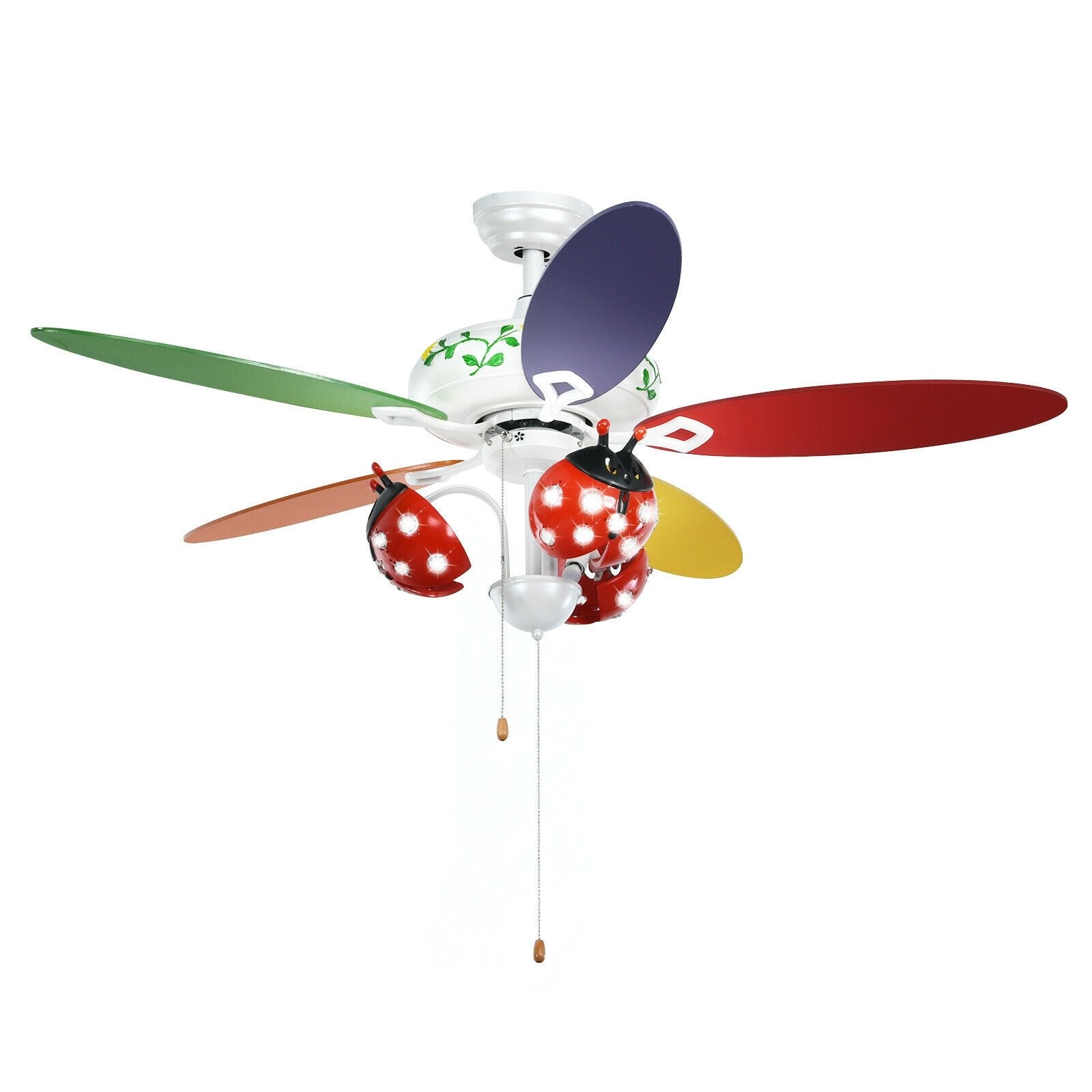 52 Inch Kids Ceiling Fan with Pull Chain Control, Multicolor Ceiling Fans   at Gallery Canada