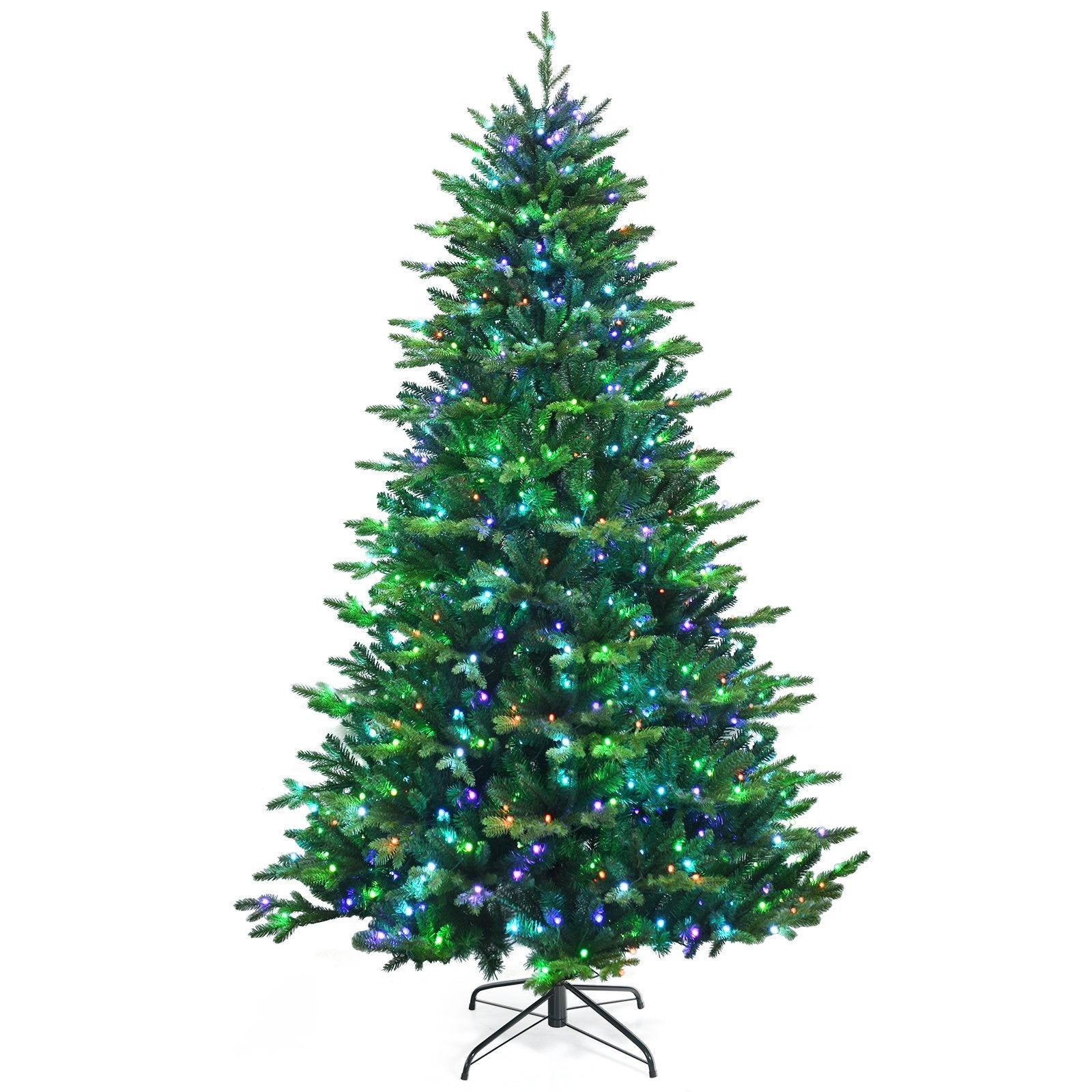 Pre-lit Artificial Hinged Christmas Tree with APP Controlled LED Lights-8', Green Christmas Tree   at Gallery Canada