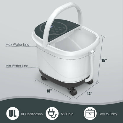 Foot Spa Bath Massager with 3-Angle Shower and Motorized Rollers, Gray Foot Massager   at Gallery Canada